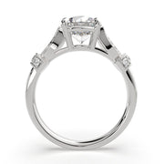Nadia Round Cut Pave Milgrain Engagement Ring Setting - Nivetta